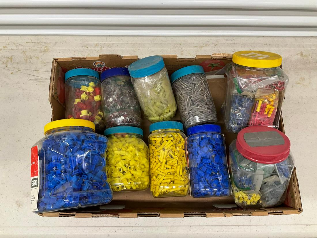 Lot of Instant Auto-Electric Connectors Part NO. 6127 by Scotchlok and assorted hardware (1 of 1)