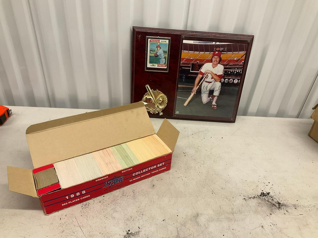 1988 Score Player cards and Mike Scmidt plaque (1 of 1)