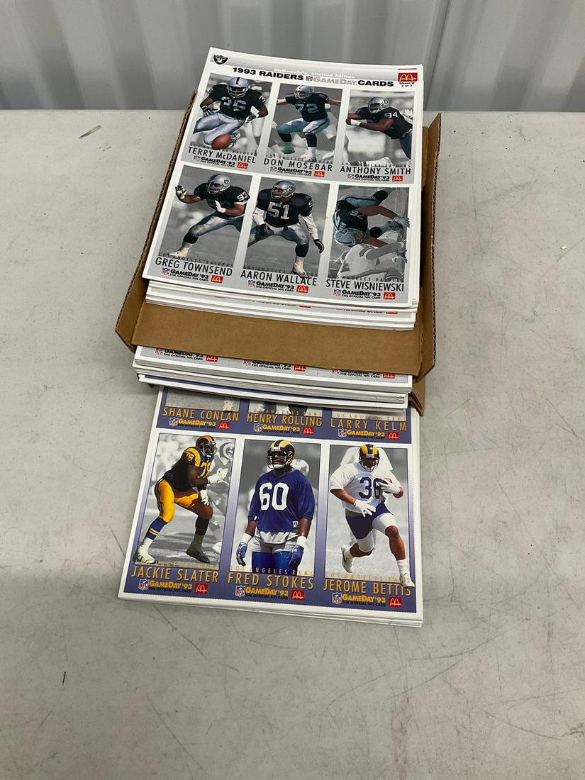 Lot of 1993 McDonalds Game Day Collector cards (still in sheets) (1 of 1)