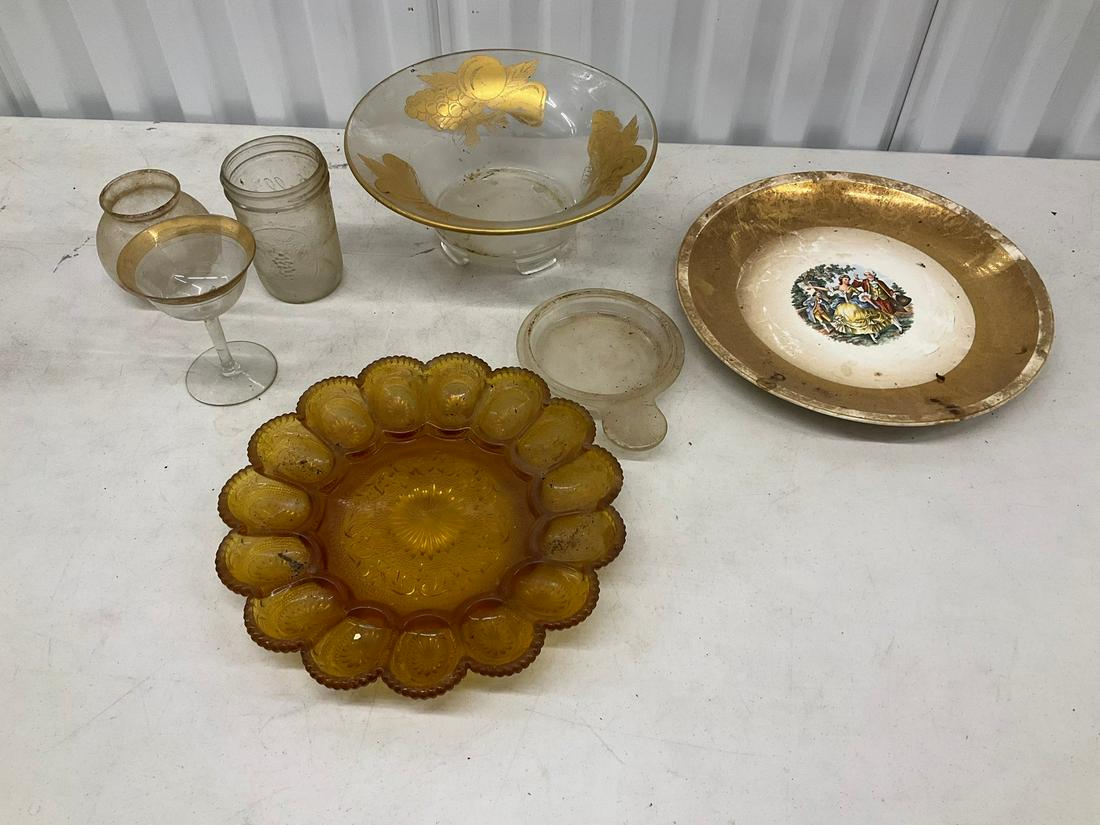 Shenandoah ware decorative plate, vintage jar, deviled egg server, and more (1 of 1)