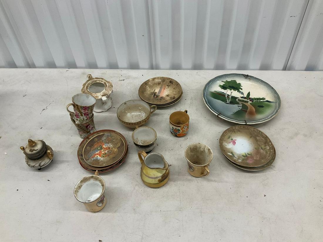 Lot of tea cups, saucers, vase, decorative plates, and more (1 of 1)