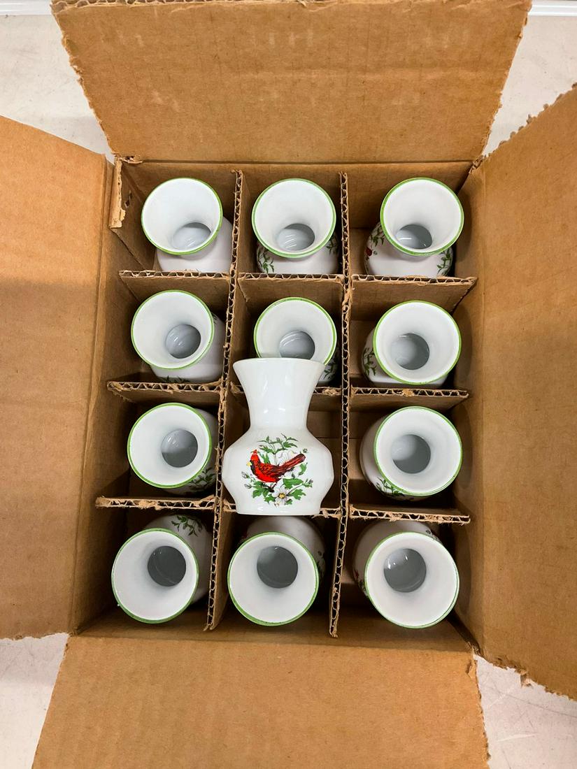 Large Lot of Mini Cardinal Vases: 3"