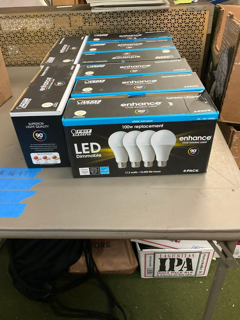 Lot of Felt Electronics 4 packs of 100 watt LED durable lights (Daylight and Brightlight) (1 of 1)