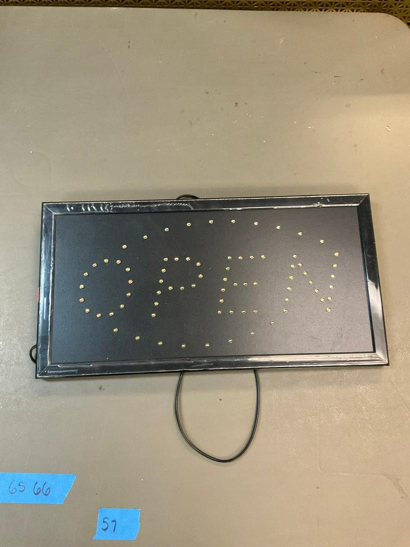 Light up Open sign with plug (1 of 1)