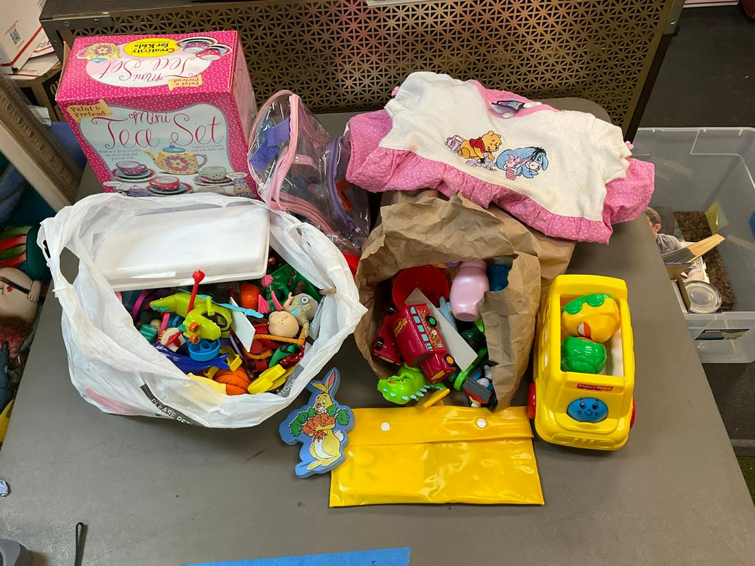 Lot of childrens toy including McDonalds toys, a mini tea set and more (1 of 1)