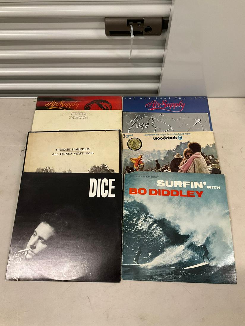 Lot of vintage vinyl (Bo Didley, George Harrison, Air Supply, and more): Lot of vintage vinyl (Bo Didley, George Harrison, Air Supply, and more)