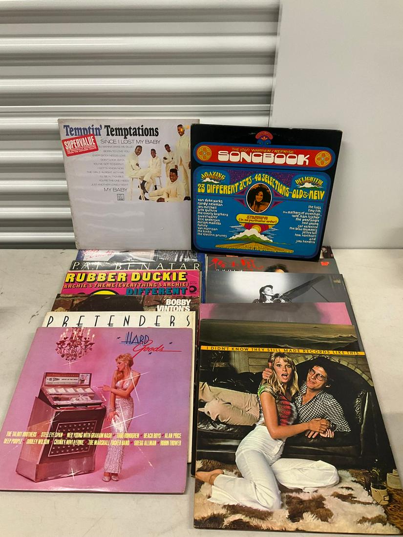Lot of vintage vinyl (Pat Benatar, Pretenders, Temptations, and more): Lot of vintage vinyl (Pat Benatar, Pretenders, Temptations, and more)