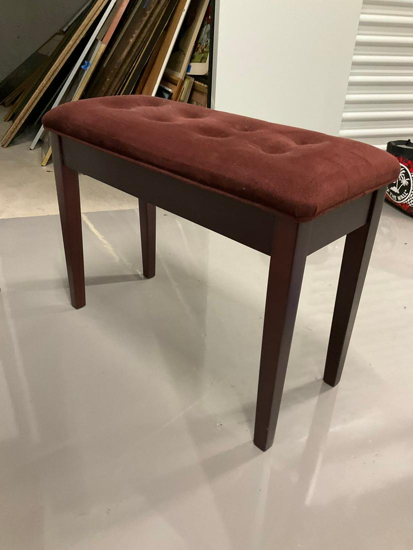 Piano bench with compartment: 22"x30"x14"