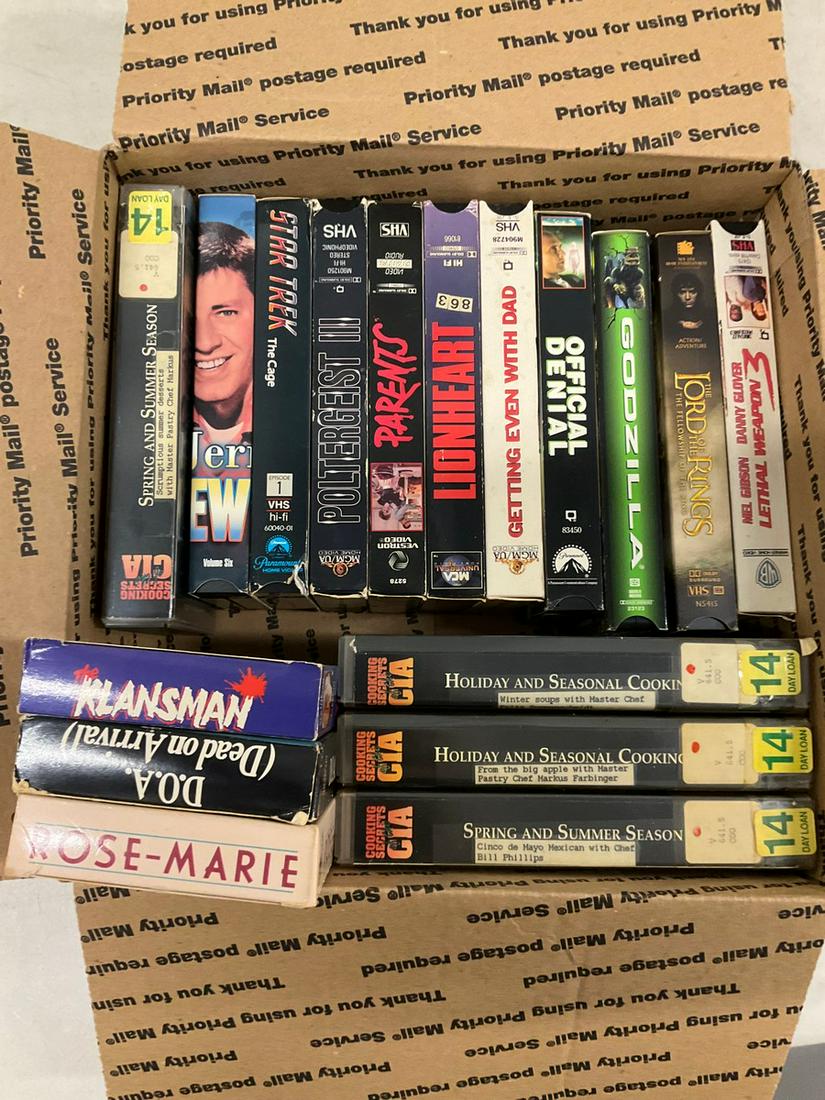 Lot of VHS tapes including Poltergeist, Official Denial, Godzilla and more: Lot of VHS tapes including Poltergeist, Official Denial, Godzilla and more