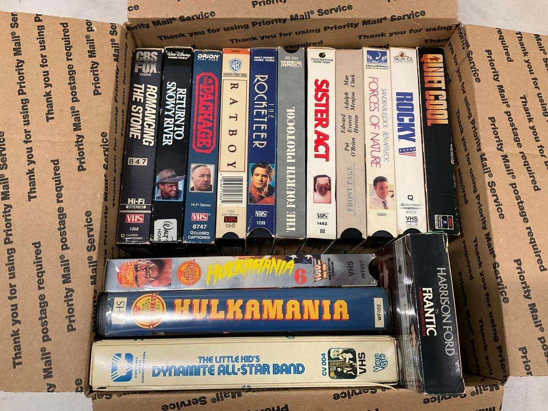 Lot of VHS tapes including the Sister Act, Rat boy, Hulkamania, Rocky V and more: Lot of VHS tapes including the Sister Act, Rat boy, Hulkamania, Rocky V and more