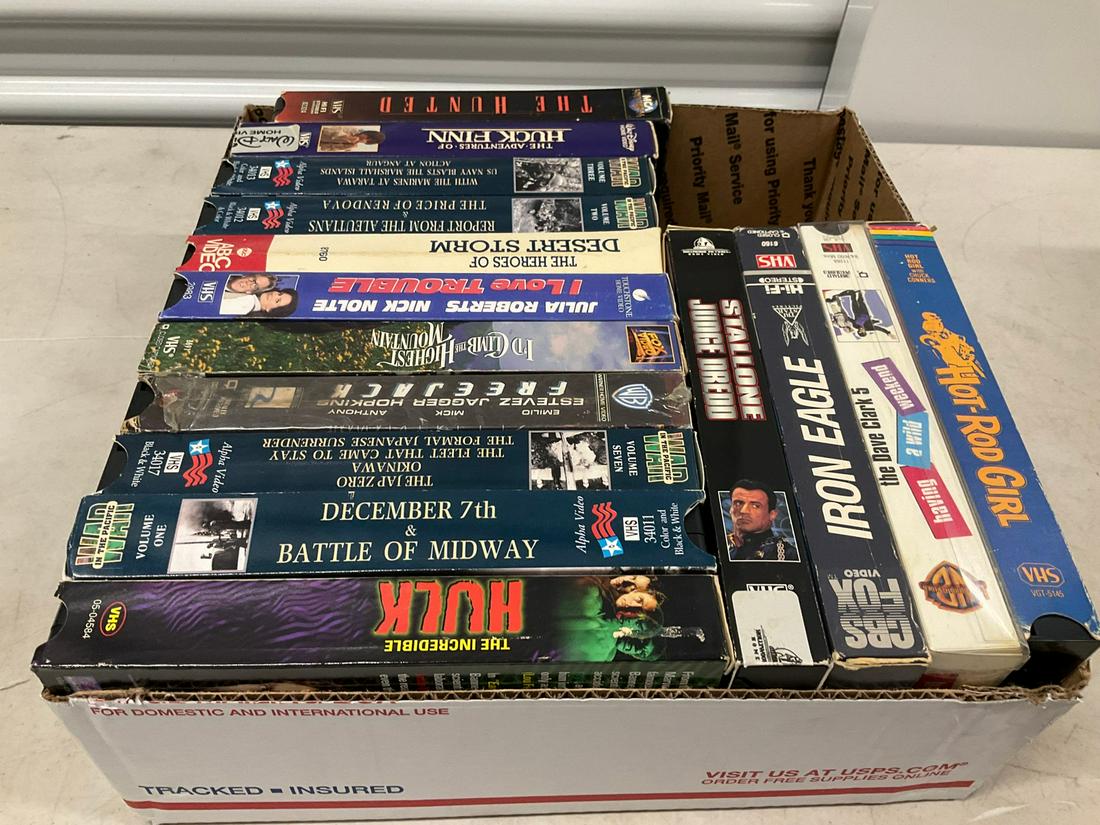 Lot of VHS tapes including Incredible Hulk, iron Eagle and more: Lot of VHS tapes including Incredible Hulk, iron Eagle and more