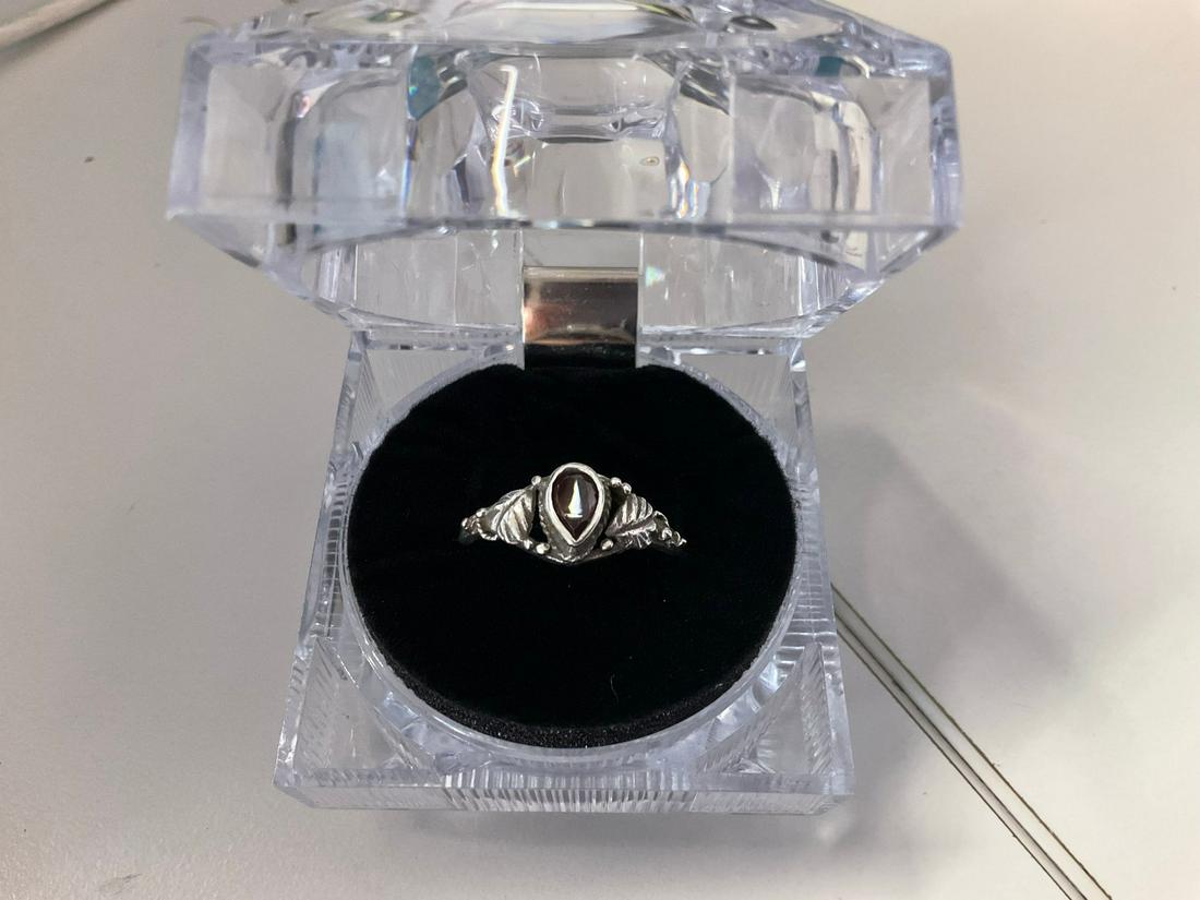 Sterling Synthetic Ruby Ring (1 of 1)