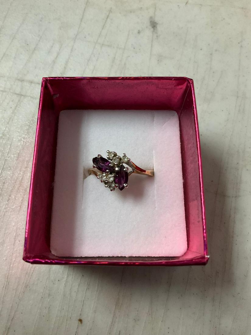 14kt Gold plated Amethyst CZ Ring (1 of 1)