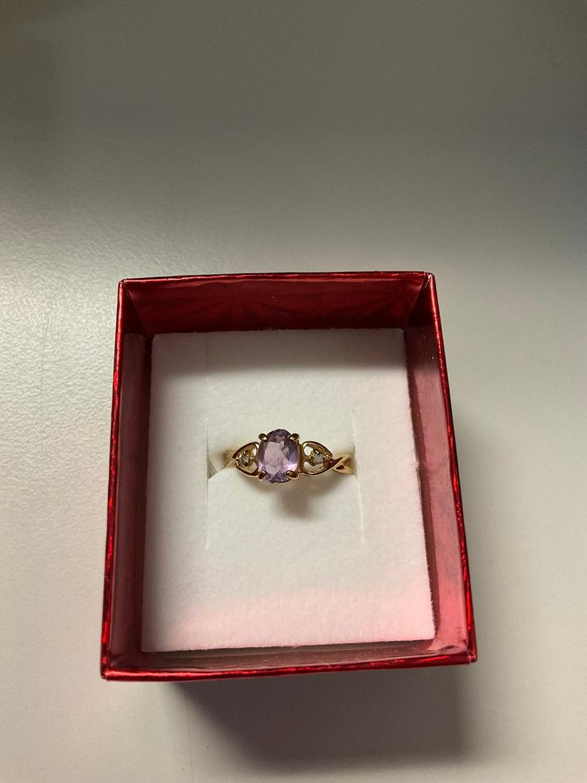 14kt Goldplated Amethyst Ring (1 of 1)