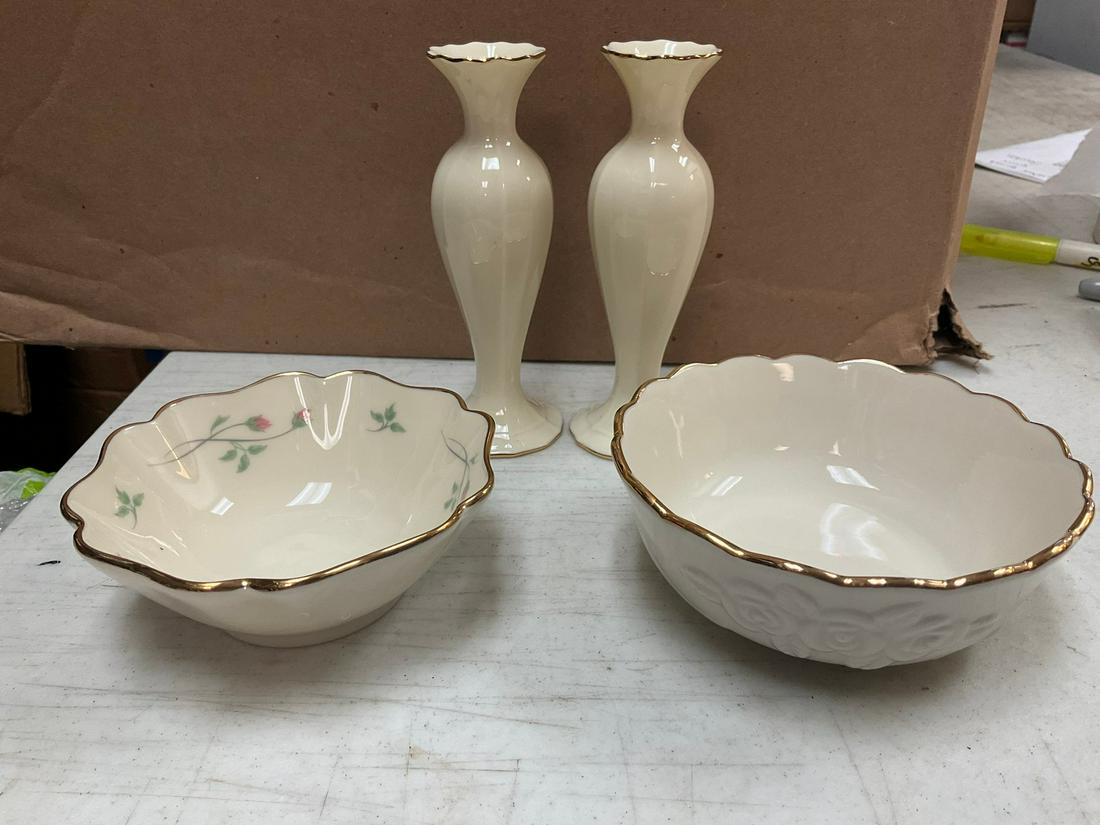 lot of Lenox bowls and vases: lot of Lenox bowls and vases