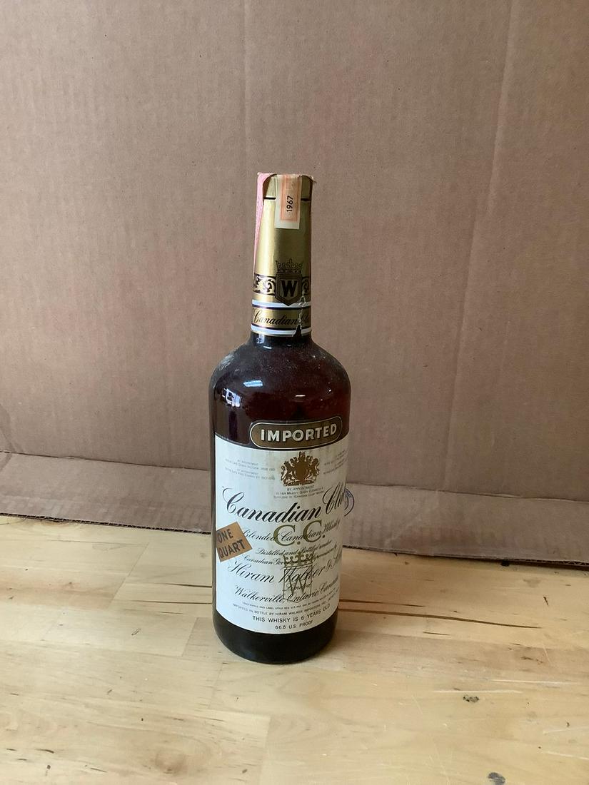 Canadian Club Blended Canadian Whisky Hiram Walker & Sons 1qt. Sealed (1 of 1)
