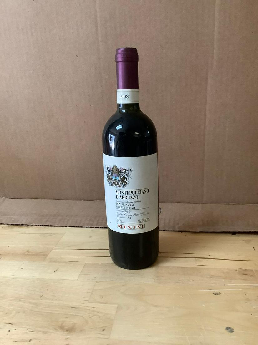 Montepulciano D' Abruzzo Dry Red Wine 750ml. Sealed: Any contents in bottle is Free; You are bidding on the bottle & unbroken tax stamp