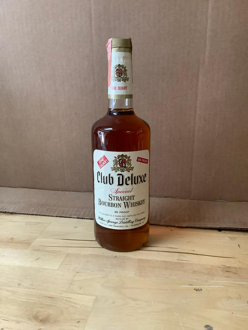 Club Deluxe Special Straight Bourbon Whiskey 1 qt. Sealed (1 of 1)