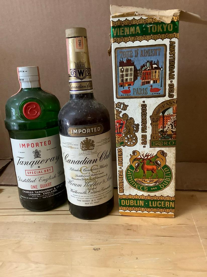 Imported Tanqueray Special Dry and Canadian Club Blended Canadain Whisky (1 of 1)