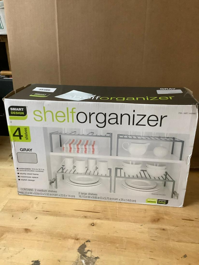 Smart Design Shelf Organizer 4 Shelves "Gray" N.I.B. (1 of 1)