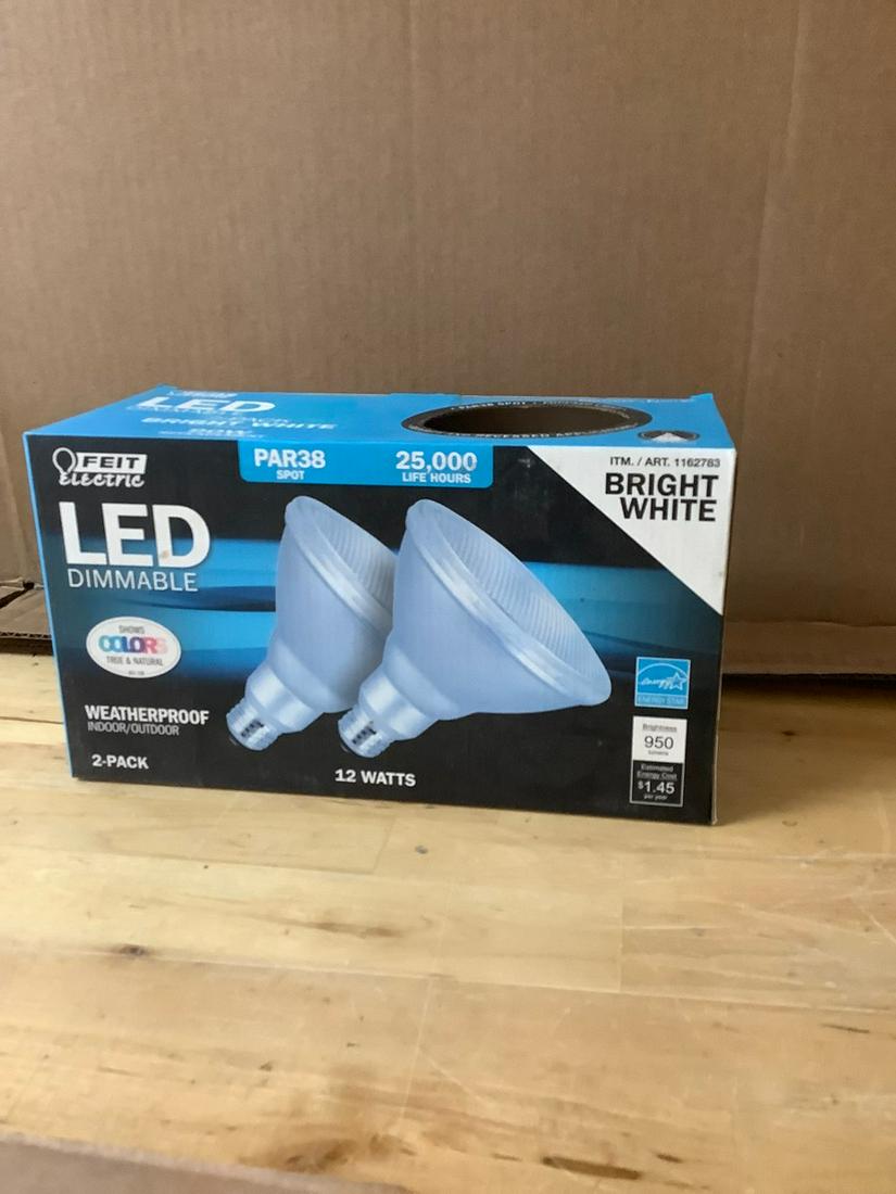 Feit Electric 2-Pack LED Dimmable WeatherProof Indoor/Outdoor Bright White 90w N.I.B. (1 of 1)
