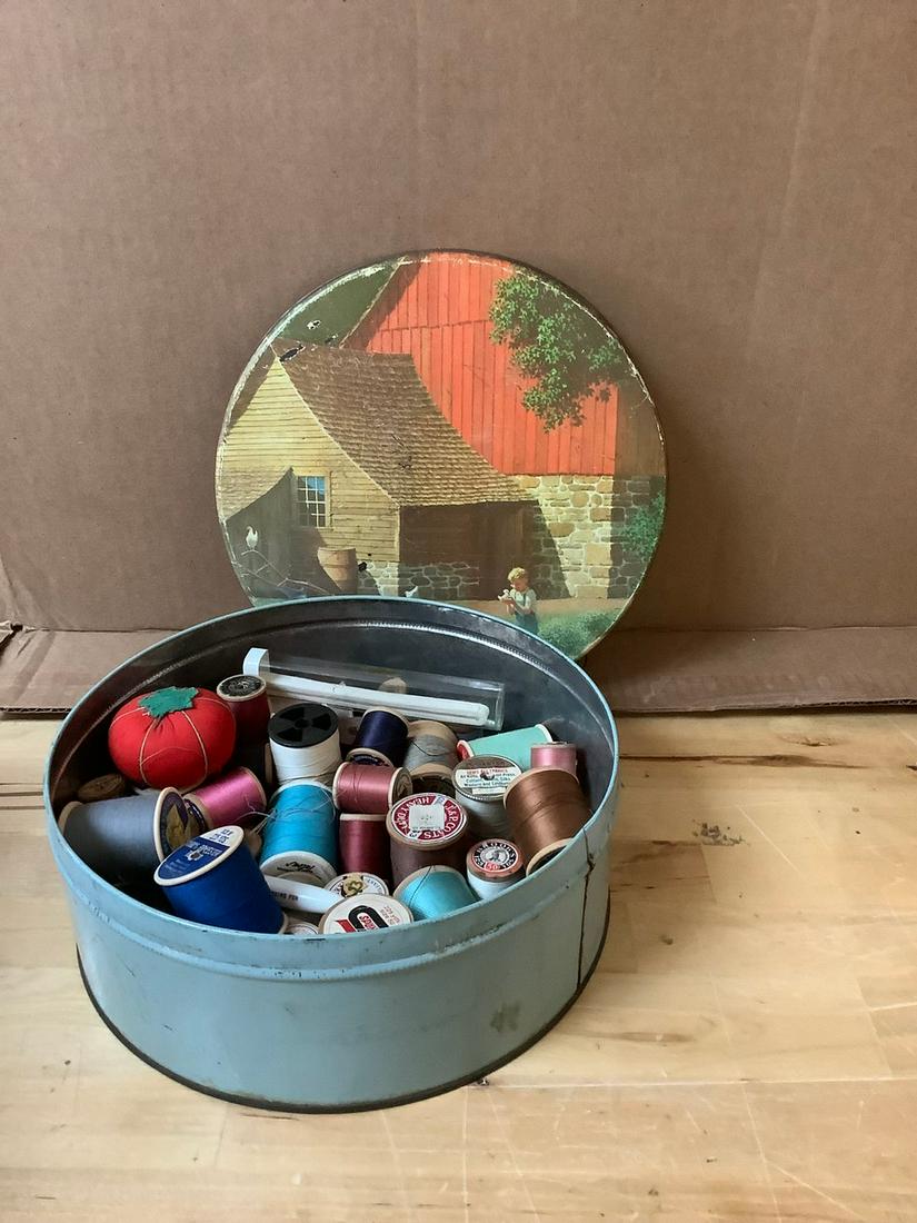 Vintage Sewing Box with Threads and More (1 of 1)