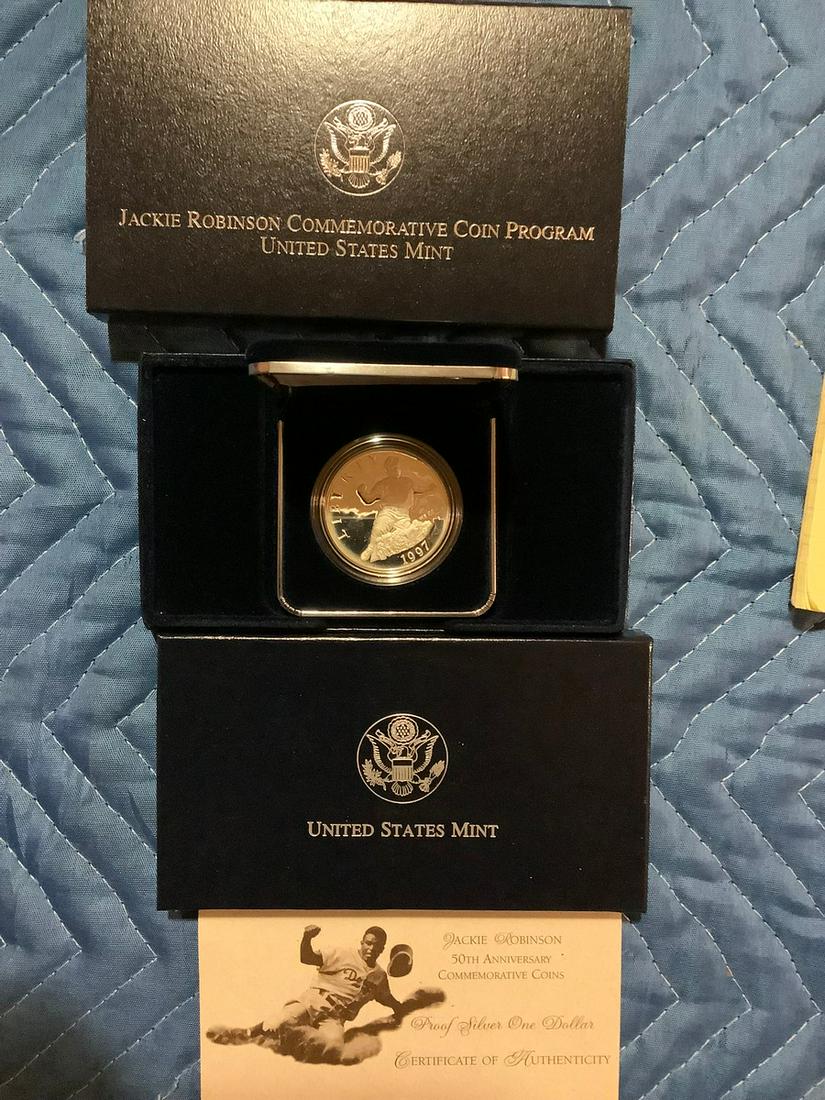 1997 Jackie Robinson silver proof dollar (1 of 1)