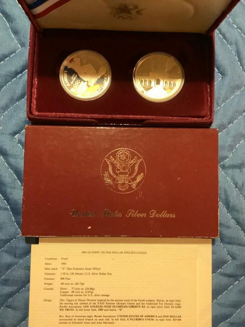 1984 Olympic Silver Dollar coin sets (1 of 1)