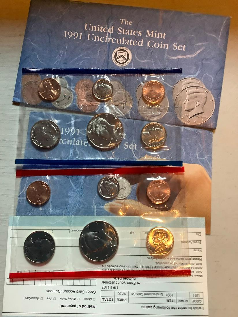 1991 US Mint D&P uncirculated Coin Set (1 of 1)
