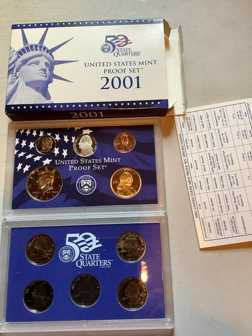 2001 - S US Mint proof Set with State Quarters (1 of 1)