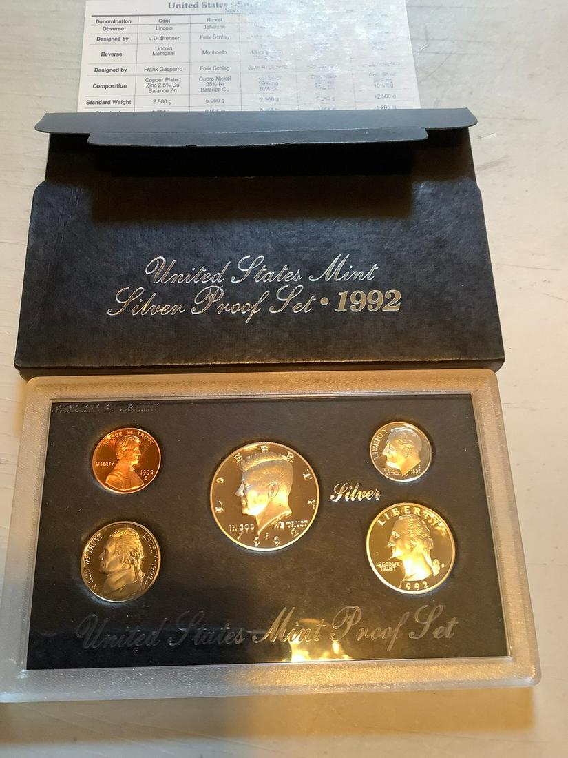 1992 - S US Mint Silver Proof Set (1 of 1)
