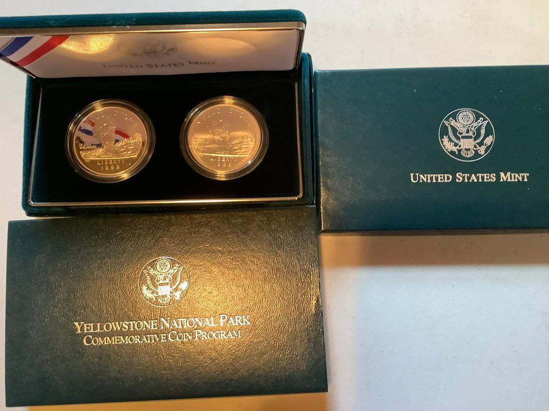 1999 Yellowstone National Park Silver Dollar Uncirculated Set (1 of 1)