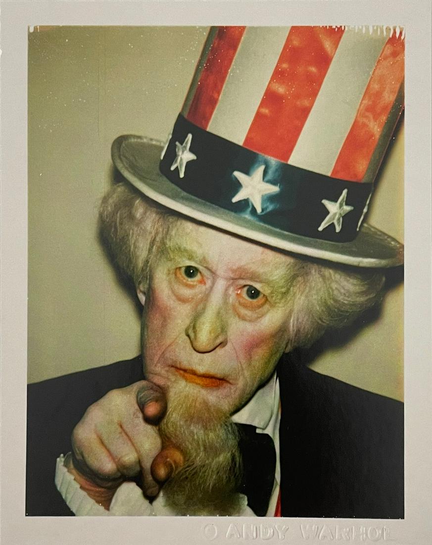 Andy Warhol - Uncle Sam - Polaroid Print: ANDY WARHOL (1928-1987) Uncle Sam Polaroid Print 6" x 7 1/4"