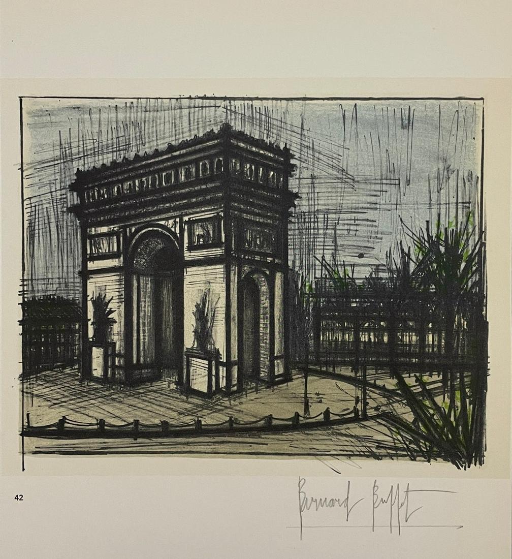 Bernard Buffet - Arc De Triomphe, 1962 - Hand Signed: BERNARD BUFFET (1928-1999) Arc De Triomphe, 1962 Hand Signed to the bottom right Offset Lithograph 9 1/4" x 10"