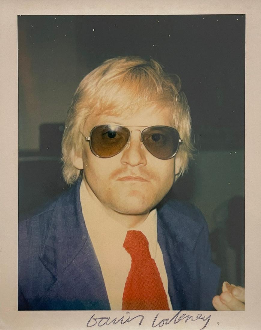Andy Warhol - David Hockney - Polaroid Print: ANDY WARHOL (1928-1987) David Hockney Polaroid Print 6" x 7 1/4"