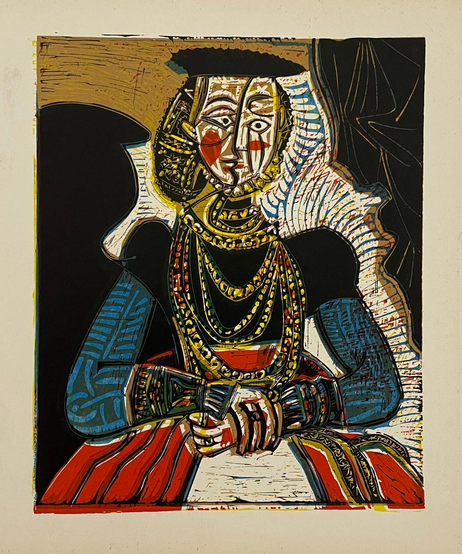 Pablo Picasso - Untitled - Linocut: PABLO PICASSO (1881-1973) Untitled Linocut 10 1/2" x 12 1/2"