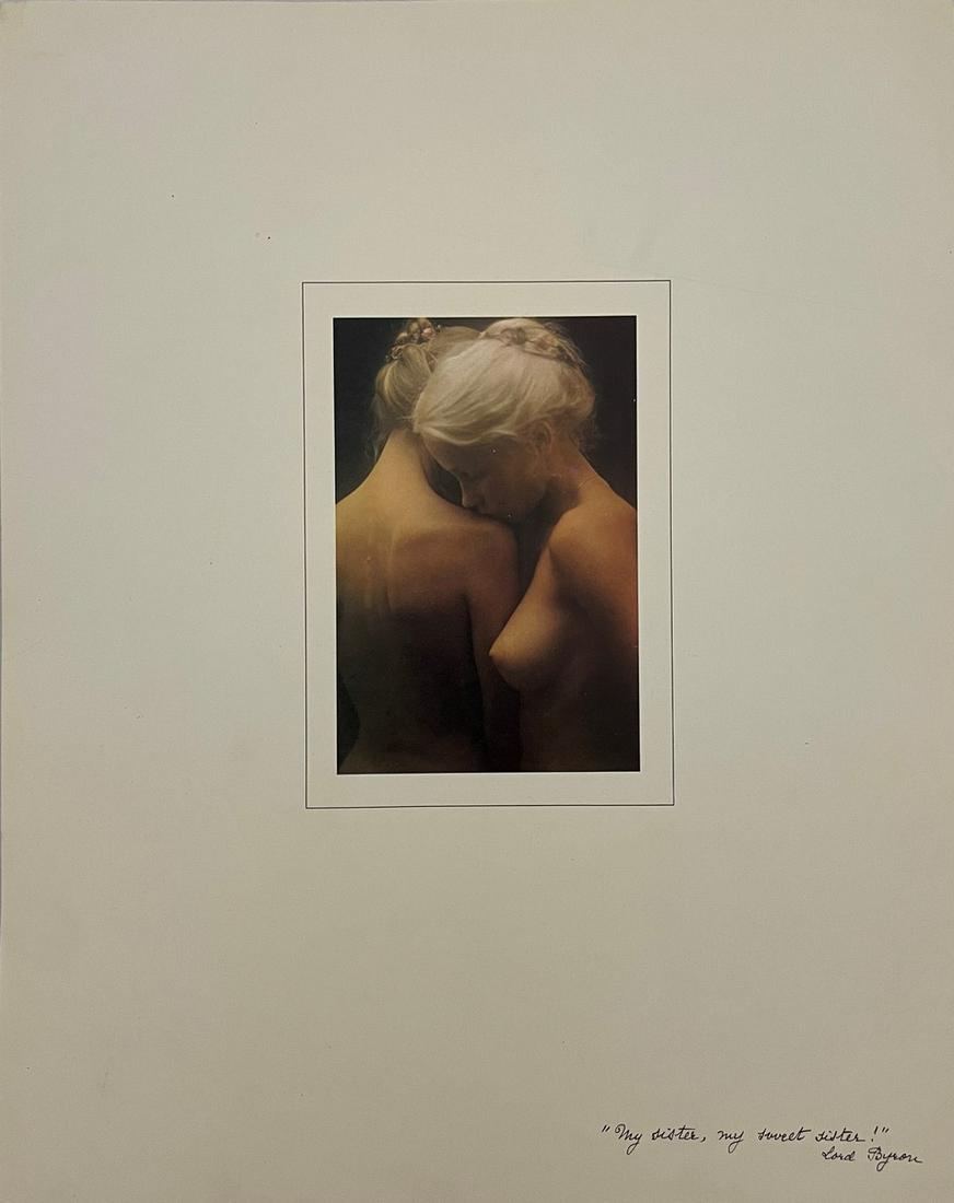 David Hamilton - My Sister, My Sweet Sister - Print: DAVID HAMILTON (1933-2016) My Sister, My Sweet Sister - Lord Bryson Print in Colors 11 3/4" x 15"