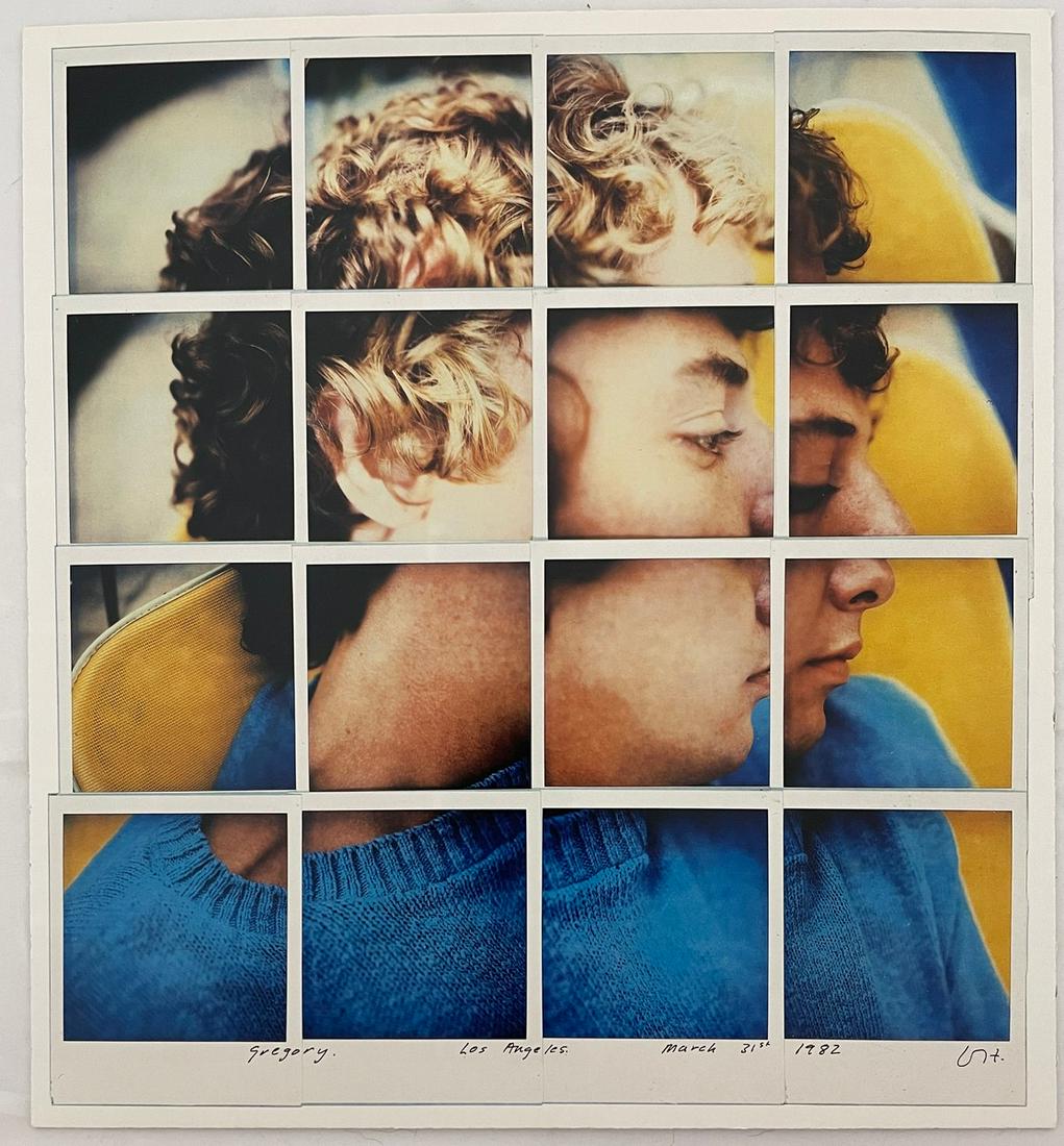 David Hockney - Gregory, 1982: DAVID HOCKNEY (B. 1937) Gregory, Los Angeles, March 31st, 1982 Print in Colors 10 1/4" x 11"