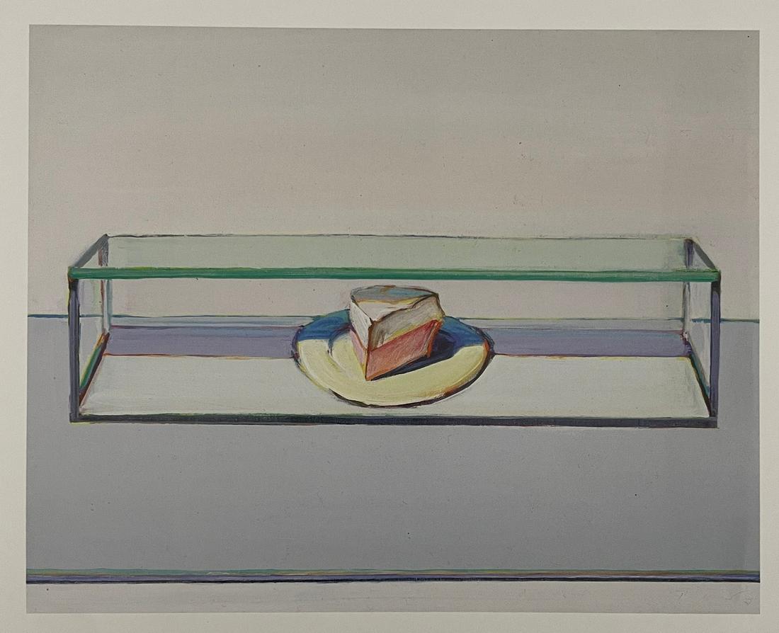 Wayne Thiebaud - Cased Pie, 1972: WAYNE THIEBAUD (1920-2021) Cased Pie, 1972 Print in Colors 8 1/4" x 7"