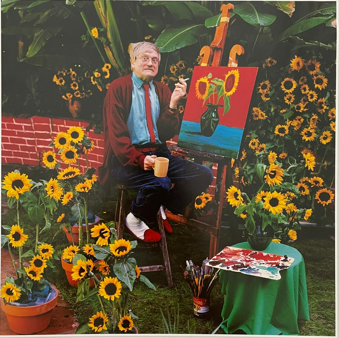 Helmut Newton - David Hockney, 1997: HELMUT NEWTON(1920-2004) David Hockney, Vanity Fair, Los Angeles 1997 Print in Colors 9.5 x 10 inches