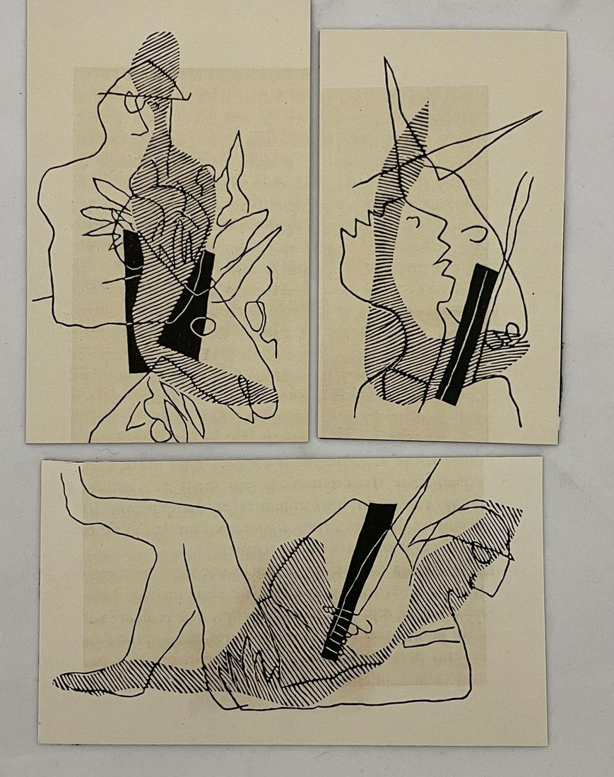 Henri Laurens - Woodcut (Lot of 3): HENRI LAURENS (1885-1954) Untitled, Woodcuts - Lot of 3 Largest measuring 3 1/2" x 6 1/4"