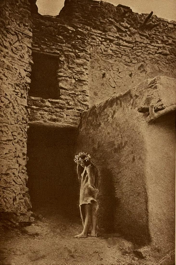 Edward Curtis - Only a Witch Led to Death - Photo-Litho: EDWARD CURTIS (1868-1952) Only a Witch Led to Death 4" x 6"