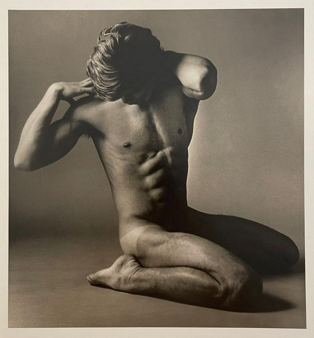 Ken Haak - Male Nude: KEN HAAK (1923-1991) Male Nude, Untitled Print in Colors 10" x 10 1/2"
