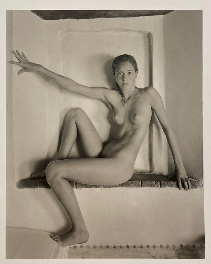 Jock Sturges - Vanessa, Italy, 1999: JOCK STURGES (B. 1947) Vanessa, Tuscany, Italy, 1999 Print in Colors 8 3/4" x 11" Jock Sturges (American, b.1947) is best known for his intimate, arresting photographs, often of nude adolescent girls