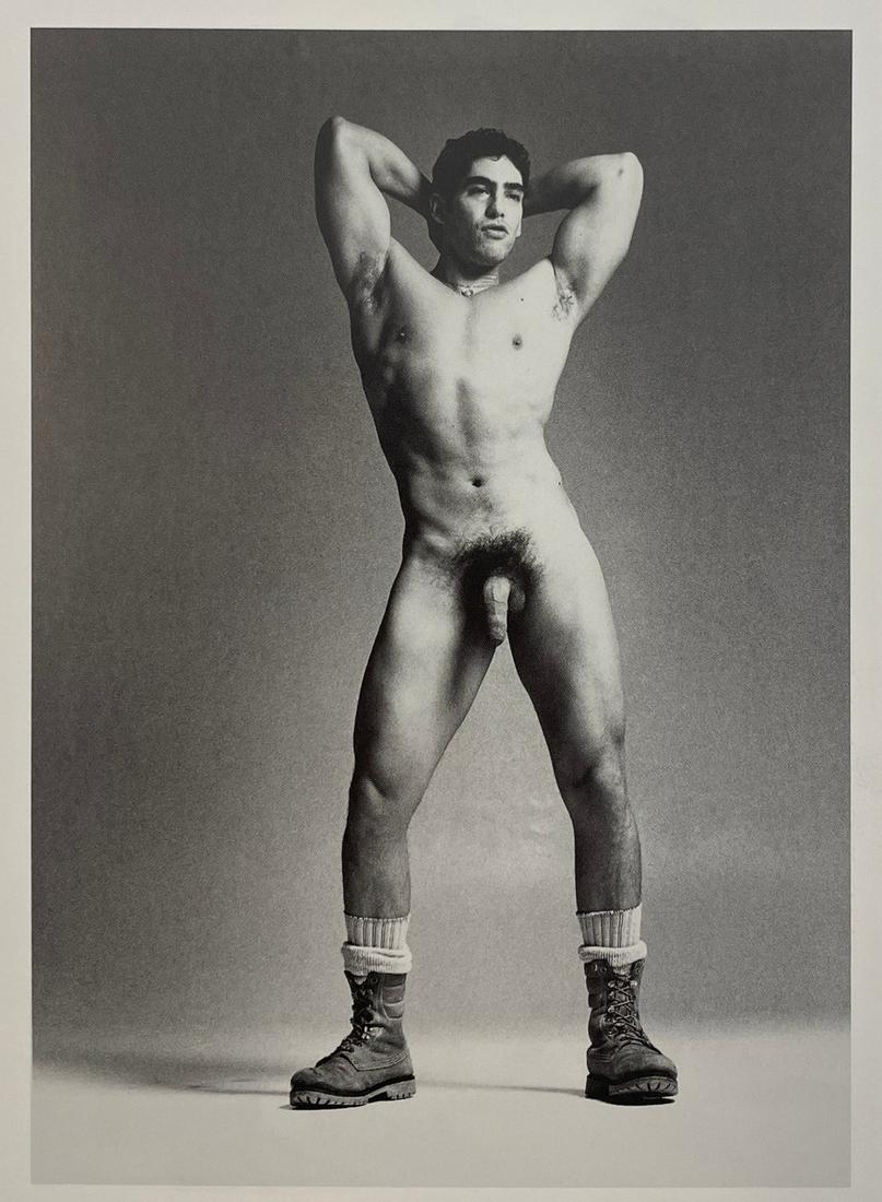 Francesco Scavullo - Male Nude, 1993: FRANCESCO SCAVULLO Male Nude, Rocky, 1993 Print in Colors 4 3/4" x 6 1/2"