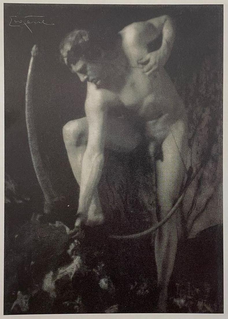 Frank Eugene Smith - Male Nude, 1914: FRANK EUGENE SMITH Male Nude, 1914 Print in Colors 4 3/4" x 6 1/2"