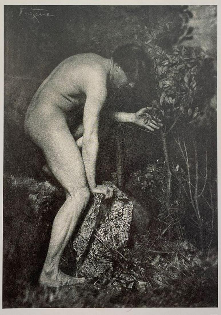 Frank Eugene Smith - Male Nude, 1914: FRANK EUGENE SMITH Male Nude, 1914 Print in Colors 4 3/4" x 6 1/2"