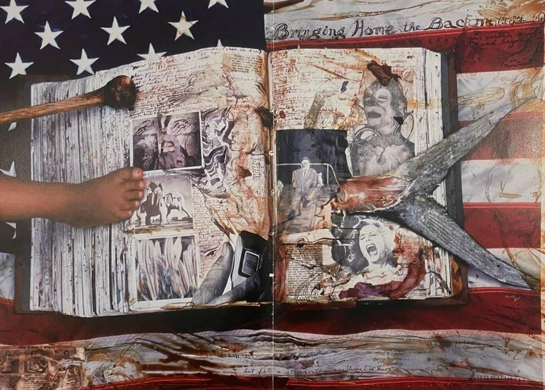 Peter Beard - Bringing Home the Bacon: PETER BEARD (1938-2020) Bringing Home the Bacon Print in Colors 14 1/2" x 20 1/4"