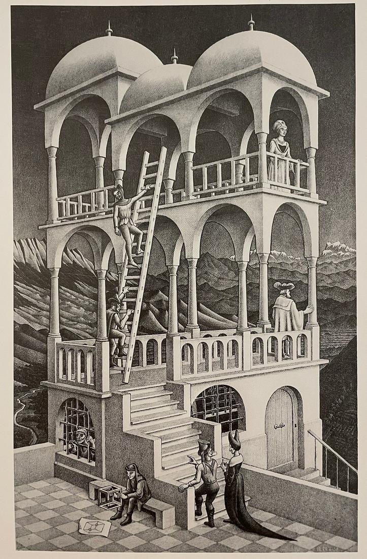 M.C. Escher - Belvedere, 1958 (1 of 1)