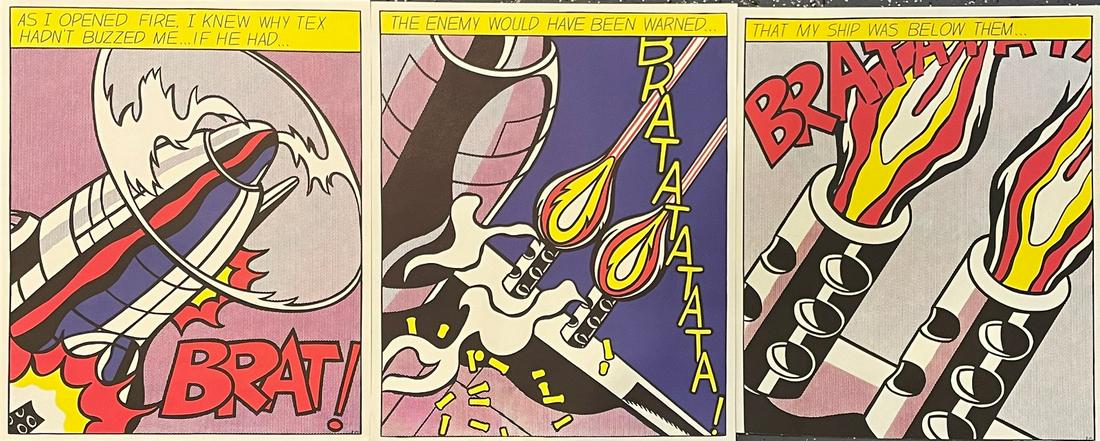 Roy Lichtenstein - As I Opened Fire Poster, Triptych (1 of 4)